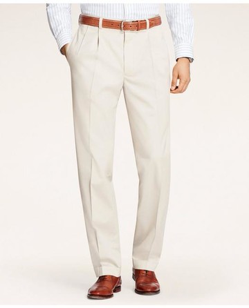 Brooks Brothers Men's Elliot Fit Stretch Cotton Advantage Chino Pants | Stone | Size 36 34