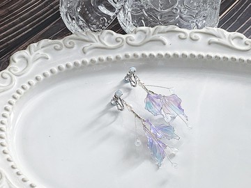 施華洛世奇水晶 極光羽翼小耳環