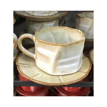 景德鎮陶瓷中式六方復古咖啡杯碟高溫窯變下午茶杯奶杯禮物釉下彩