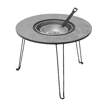 MOUNTAINHIKER 山之客 圍爐煮茶桌 複合木板 鐵 不鏽鋼  石紋