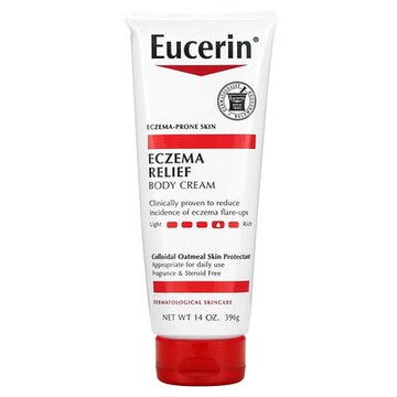 Eucerin, 濕疹舒緩，身體霜，無香料，14 盎司（396 克）