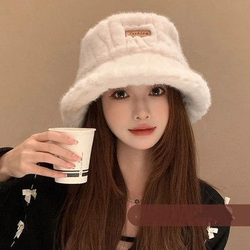 免運🔮冬天加厚漁夫帽女保暖毛絨新款帽子時尚百搭護耳大頭水桶盆帽冬季 堆堆帽 針織帽 冷帽 月子帽 針織帽 包頭帽 雪帽
