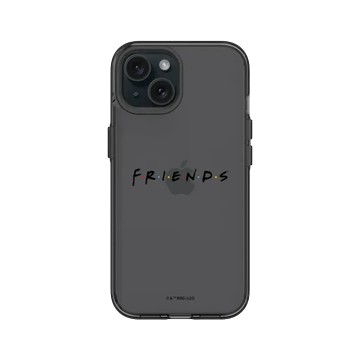 iPhone 15 JellyTint 酷墨灰 - Friends - 六人行Logo(黑）