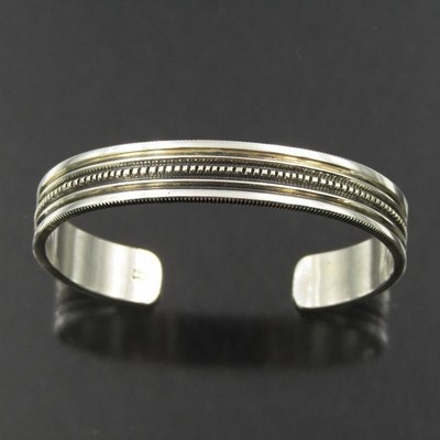 美品 Harrison Jim ナバホ族 バングル チゼルワーク ハリソン