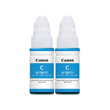 Canon GI-790C 兩入組合 原廠連供藍色墨水