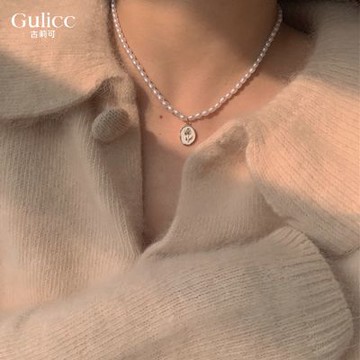 Gulicc 古典 優雅 珍珠 項鍊(飾品 項鍊 頸鍊 珍珠 鎖骨鍊 生日禮物 雙11 聖誕節)