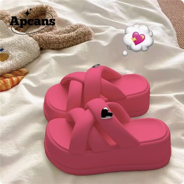 💎 Apcans火龍果女孩夏日外穿可愛甜美夏季新款涼拖鞋防滑增高百搭女