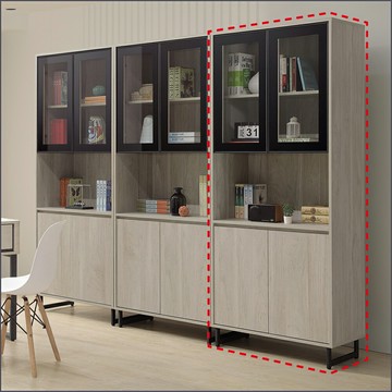 2.7尺鋁門書櫃 置物櫃 收納櫃 層櫃 空櫃 門櫃 隔間櫃 抽屜櫃 玄關櫃【163A54303】Leader傢居館163-HY873+HY859腳