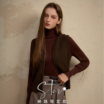 SO NICE 暖絨絨連帽針織短版背心外套｜米/深灰/深咖｜STAR｜都會時尚女裝【5854F020】