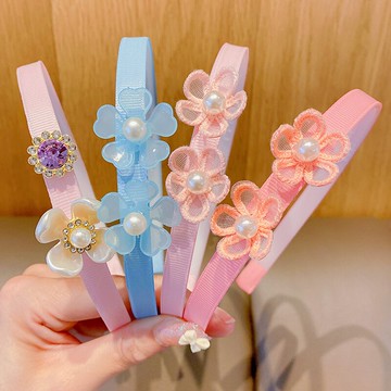 兒童發箍夏季不傷發花朵頭箍發卡寶寶壓發洗臉防滑頭箍女童頭飾女