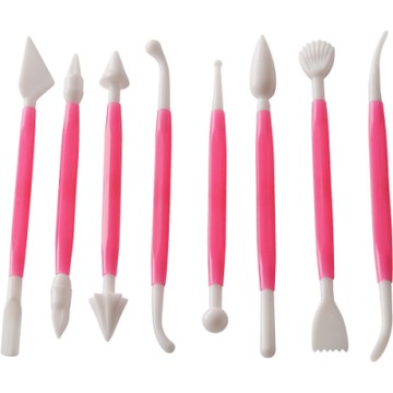 《Premier》翻糖雕塑工具8件-粉白-- 翻糖器具 烘焙用品