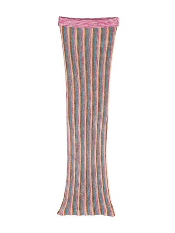 Missoni Kids - striped knitted skirt - kids - Acetate/Metallized Polyester/Polyamide - 14 - Pink