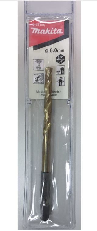 MAKITA 牧田 D-31186 D-71401 ST鑽頭 含鈦 6mmx123mm 鐵工用
