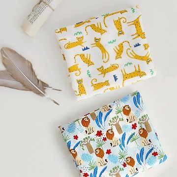 人棉 夏季短袖 背心 服裝布料 獅子和豹子印花系列 CT3026