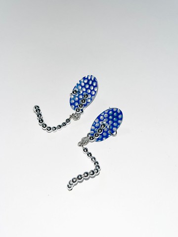 繁星湖垂釣-海藍 耳環