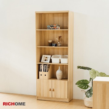RICHOME 格麗塔雙門置物櫃(E1板)(美背設計)(防潑水) 書櫃 收納櫃 置物櫃 BO396