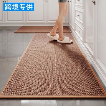 跨境廚房地墊家用免洗可擦長條地毯吸油吸水耐臟防滑防摔墊子