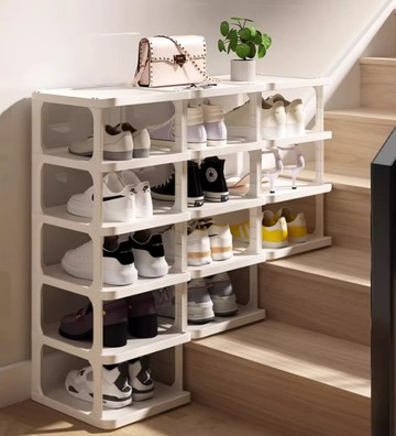 省空間鞋櫃 階梯式鞋架 家用門口鞋架子 簡易鞋櫃 樓道台階鞋櫃  鞋櫃