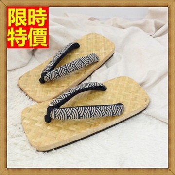 木屐夾腳拖鞋-舒適平底花樣男木鞋68i3【獨家進口】【米蘭精品】