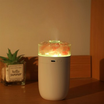 【蝦米良品】鹽燈擴香石香薰加濕器 薰香機 香薰機 精油加濕器 小夜燈 精油燈 芳療精油 聖誕節 交換 禮物 尾牙 贈品 無印良品風