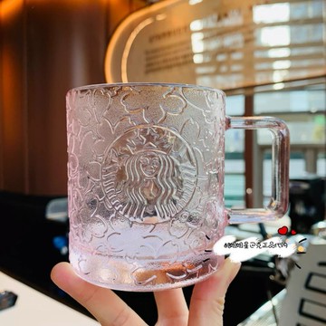 星巴克杯子2026新年禮物粉色櫻花季立體貓咪紋路躲貓貓女神款櫻花喝水玻璃杯子喝水杯保暖杯茶杯咖啡杯露營杯生日禮物情人節禮