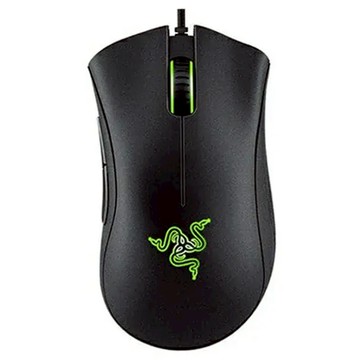 RAZER 雷蛇 DeathAdder Essential 煉獄蝰蛇滑鼠  6400 DPI 光學傳感器  5個可編程按鈕  RZ01-0385  黑色