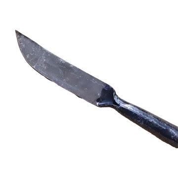 雙中 原住民山刀 8寸 圓型刀頭 彈簧鋼手工鍛造打磨 露營登山刀具  Silver (blade)  1支