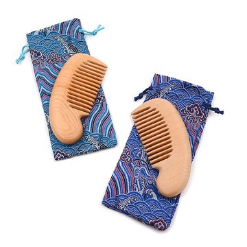 台灣檜木按摩短柄梳-旅攜式|防靜電梳理美髮梳,按摩頭皮實木梳子