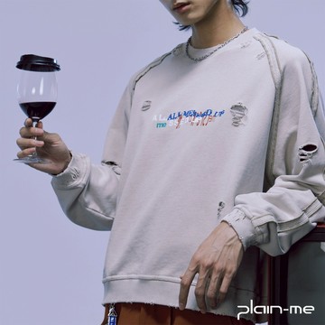 plain-me melsign聯名 [圖像] 長袖 長Tee 大學t 冬天長袖 上衣 [CRV0093-252]