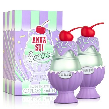 ANNA SUI 果漾聖代女性淡香水-戀愛紫檸小香5mlX2入