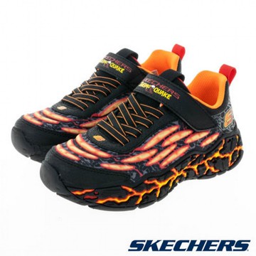 SKECHERS THERMO-QUAKE 中大童 休閒鞋 黑橘
