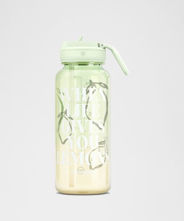 Back to Life Sport Bottle 32oz Straw Lid Lemons Quote
