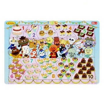 sun-star 麵包超人 知育數字認知拼圖-美食  26片  1個
