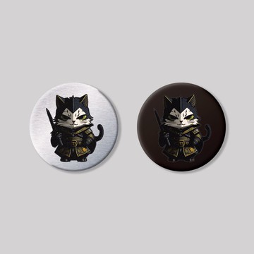 NO.3/戰國喵喵/圓形/鋁牌飾貼 SunBrother孫氏兄弟