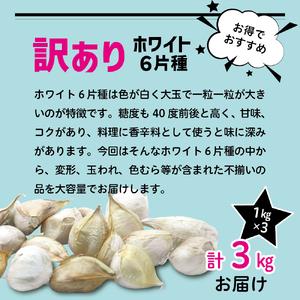 ふるさと納税 青森県産にんにく3kg（1kg×3） 青森県五所川原市