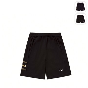 【FILA】KIDS 孩童款 針織短褲-黑色 1SHY-4502-BK