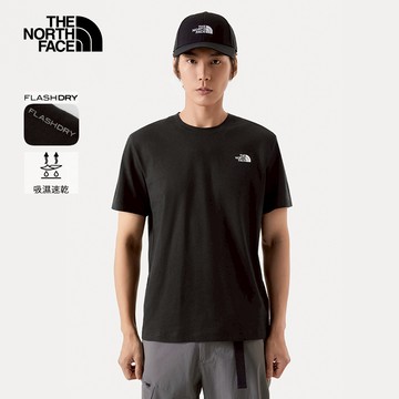 男款黑色吸濕排汗透氣休閒短袖T恤｜89QVJK3