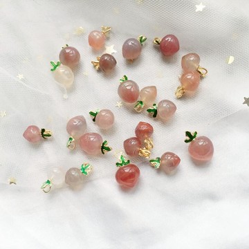 天然鹽源瑪瑙蘿卜小滴流提溜doy配飾配件 白蘿卜胡蘿卜手鏈掛飾