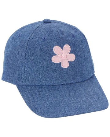 Toddler Flower Chambray Baseball Cap