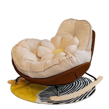 北歐風單人搖椅懶人沙發陽臺客廳臥室休閑可躺可睡豪華室外雙人椅【0113103DD】