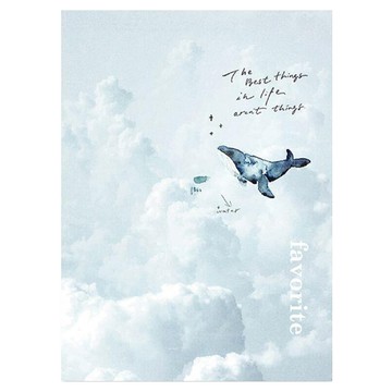 鯨魚 精裝窄版20孔夾  藍色  1個