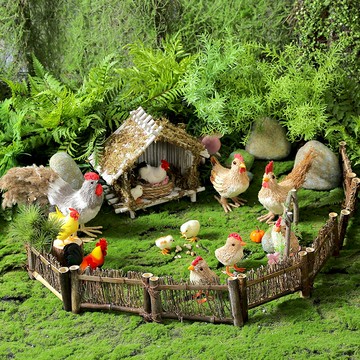 小雞擺設擺件自然角幼兒園植物角戶外裝飾微景觀別墅庭院花園布置
