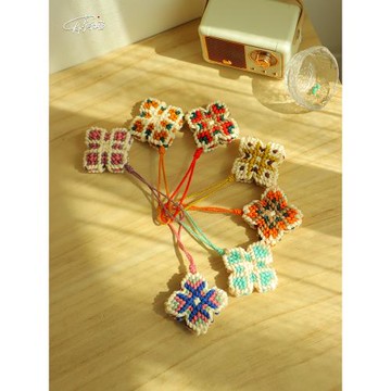 種草手工菌 原創小眾國風漿果掛件 車鑰匙扣掛飾 DIY編繩手作禮物