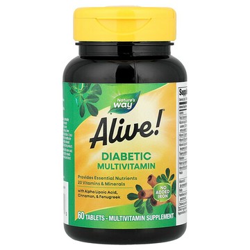 Nature's Way, Alive! 糖代謝病患者多維生素，60 片