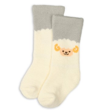 akachan honpo - 新生兒蓬鬆長統襪-象牙白色 (7~9cm)