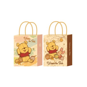 迪士尼Disney 手提紙袋 大A5-粉/棕