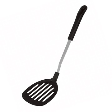 SUNCRAFT 川嶋 尼龍平鏟 帶孔 SL-02 11*33.3*4CM 耐熱200度  銀色 + 黑色  1個