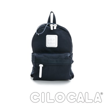 CILOCALA 亮彩尼龍防潑水後背包 深藍色(小)