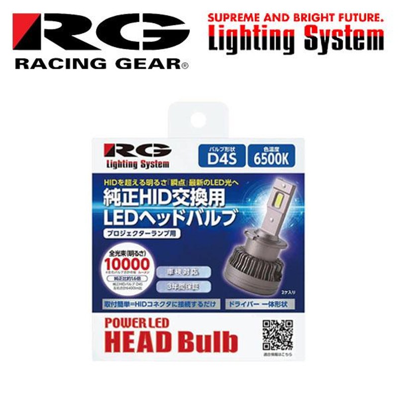 レーシング ギア (RACING GEAR)/RG LEDヘッド H4 6000K 品番：RGH-P794