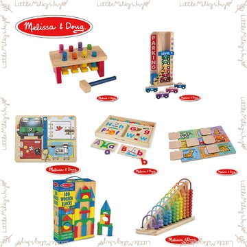 【LMW親子生活】🌿 美國 Melissa & Doug - 益智 木製堆疊停車庫 磁力捉迷藏遊戲板 英文字母拼圖卡🌿